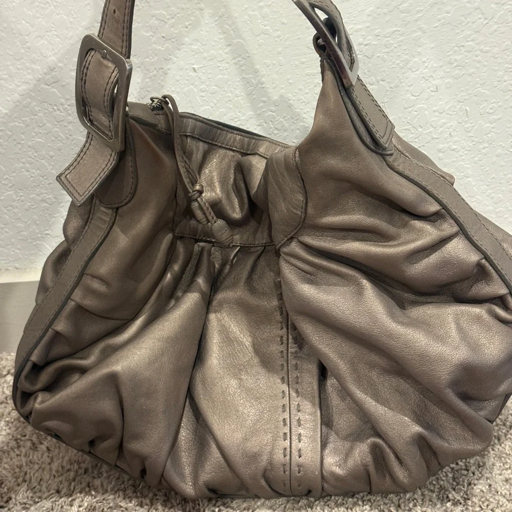 Cole‎ Haan Tan Hobo Bag with Slouchy Crescent Shape